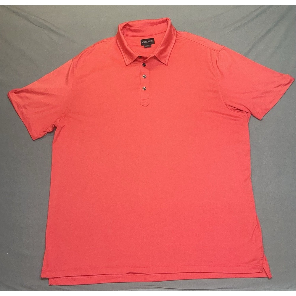 Chase 54 Polo Shirt Mens Golf Golfing Performance 2XL Coral